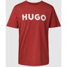 HUGO T-Shirt mit Motiv-Print und Logo-Print sowie Regular Fit, Größe L - EUR - Rostrot - L