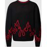 HUGO Strickpullover mit Rundhalsausschnitt Modell 'Sfire' - men - SCHWARZ - M;L;XL