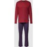 CALIDA Pyjama mit Rundhalsausschnitt Modell 'Relax Streamline' - men - ROT - M;L;XL;XXL