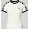 adidas Originals T-Shirt mit labeltypischen Streifen, Größe XS - EUR - Weiss - XS