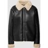 NA-KD Jacke mit Kunstfellbesatz, Größe 38 - EUR - Black - 38