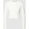 Only Cropped Longsleeve in Ripp-Optik Modell 'KITTY', Größe XL - EUR - Offwhite - XL