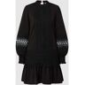 Neo Noir Kleid mit Stickereien Modell 'Katja', Größe L - EUR - Black - L