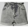 Only Regular Fit Paperbag-Shorts mit Knopfleiste Modell 'CUBA LIFE', Größe L - EUR - Anthrazit - L