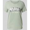 Guess T-Shirt mit Paillettenbesatz Modell 'SEQUINS', Größe XS - EUR - Schilf - XS