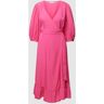 Only Midikleid mit V-Ausschnitt Modell 'OLIVIA', Größe XS - EUR - Pink - XS