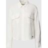 Weekend Max Mara Leinenbluse mit aufgesetzten Brustpattentaschen Modell 'EUREKA', Größe 38 - EUR - Offwhite - 38