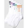 Jack & Jones Socken mit Kontraststreifen Modell 'STATEMENT TEXT' im 5er-Pack, Größe 40/46 - EUR - Weiss - 40/46