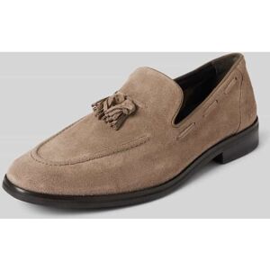 JOOP! SHOES Loafers aus Leder mit Label-Detail, Größe 42 - EUR - Beige - 42