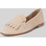 Tamaris Loafers aus Leder in unifarbenem Design, Größe 41 - EUR - Sand - 41