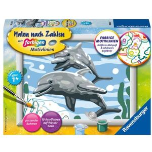Ravensburger Verlag GmbH CreArt, Malen nach Zahlen Kinder - Freundliche Delfine Ravensburger Verlag GmbH CreArt, Malen nach Zahlen Kinder - Freundliche Delfine