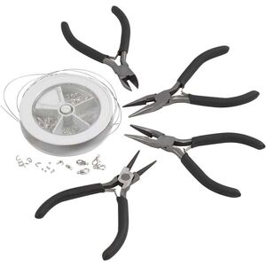 Creativ Company Schmuck-Bastelset mit Werkzeug, versilbert, 1 Set Creativ Company Schmuck-Bastelset mit Werkzeug, versilbert, 1 Set