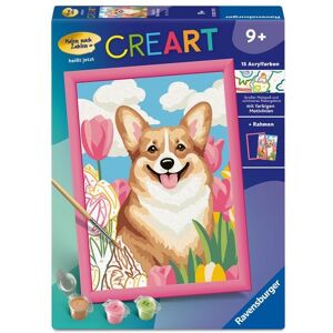 Ravensburger Verlag GmbH CreArt, Malen nach Zahlen Kinder - Corgi im Blütenmeer Ravensburger Verlag GmbH CreArt, Malen nach Zahlen Kinder - Corgi im Blütenmeer