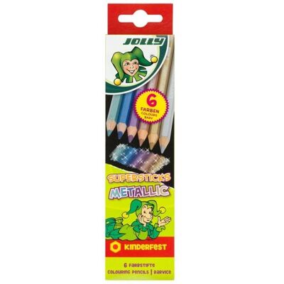 Brevillier Urban & Sachs JOLLY Buntstifte Supersticks kinderfest Metallic, 6er Set Brevillier Urban & Sachs JOLLY Buntstifte Supersticks kinderfest Metallic, 6er Set