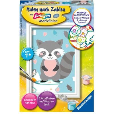Ravensburger Malen-nach-Zahlen Süßer Waschbär - Mehrfarbig Ravensburger Malen-nach-Zahlen Süßer Waschbär - Mehrfarbig