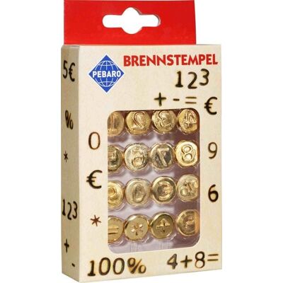 Peter Bausch GmbH & Co. KG PEBARO 20600 - Brennstempel Zahlen 0-9 und Zeichen, 16-teilig, passend zum Pebaro-Brandmalkolben, Brandmalerei Peter Bausch GmbH & Co. KG PEBARO 20600 - Brennstempel Zahlen 0-9 und Zeichen, 16-teilig, passend zum Pebaro-Brandmalkolben, Brandmalerei
