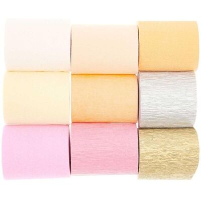 Rico Design GmbH & Co.KG Kreppbänder, Blüten Mix, MIX, 9 Stk, 5,5 cm x 10 m Rico Design GmbH & Co.KG Kreppbänder, Blüten Mix, MIX, 9 Stk, 5,5 cm x 10 m