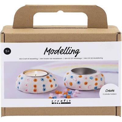 Creativ Company Mini Kreativ Set Modellieren, Kerzenhalter, Weiß Creativ Company Mini Kreativ Set Modellieren, Kerzenhalter, Weiß