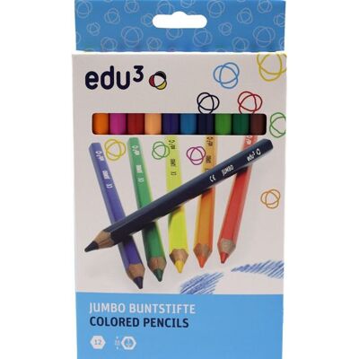 Eagle kreativ edu³ Jumbo sechskant Buntstifte, 12er Set Eagle kreativ edu³ Jumbo sechskant Buntstifte, 12er Set