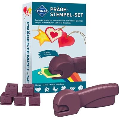Peter Bausch GmbH & Co. KG PEBARO PR1 - Prägestempel-Set, 7-teilig, Bastelset Peter Bausch GmbH & Co. KG PEBARO PR1 - Prägestempel-Set, 7-teilig, Bastelset