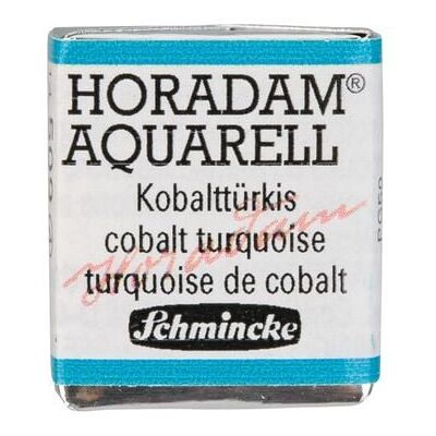 Schmincke Horadam Aquarell 1/2 Näpfchen, Kobalttürkis Schmincke Horadam Aquarell 1/2 Näpfchen, Kobalttürkis