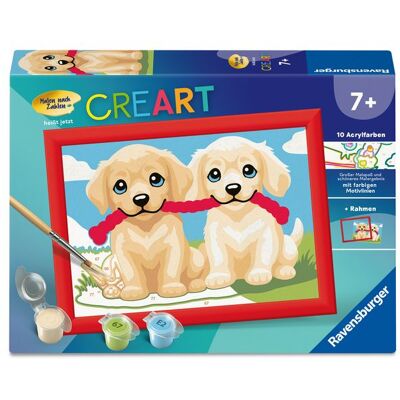 Ravensburger Verlag GmbH CreArt, Malen nach Zahlen Kinder - Spielende Hunde Ravensburger Verlag GmbH CreArt, Malen nach Zahlen Kinder - Spielende Hunde