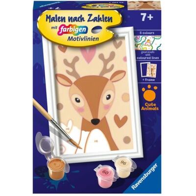 Ravensburger Verlag GmbH CreArt, Malen nach Zahlen Kinder - Niedliches Reh Ravensburger Verlag GmbH CreArt, Malen nach Zahlen Kinder - Niedliches Reh