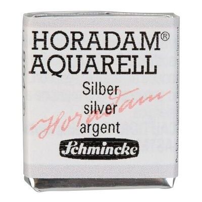 Schmincke Horadam Aquarell 1/2 Näpfchen, Silber Schmincke Horadam Aquarell 1/2 Näpfchen, Silber