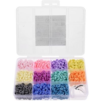 Glorex Heishi-Perlen-Set pastell ca.1.000St./pcs Glorex Heishi-Perlen-Set pastell ca.1.000St./pcs