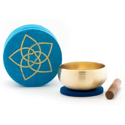Klangschalen-Center GmbH Gegossene Meditations-Klangschale mit hellerem Klang in einer farbenfrohen Geschenk-Box in Petrol aus handgeschöpftem nepalesischen Naturpapier mit Aufdruck und Inspirationsspruch zum Thema 'Achtsamkeit'. Inklusive Zubehör. Klangschalen-Center GmbH Gegossene Meditations-Klangschale mit hellerem Klang in einer farbenfrohen Geschenk-Box in Petrol aus handgeschöpftem nepalesischen Naturpapier mit Aufdruck und Inspirationsspruch zum Thema 'Achtsamkeit'. Inklusive Zubehör.