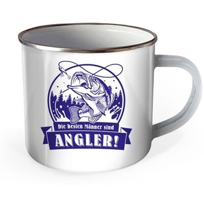 Trötsch Verlag GmbH & Co. KG Trötsch Emaille Becher die beste Männer sind Angler Trötsch Verlag GmbH & Co. KG Trötsch Emaille Becher die beste Männer sind Angler