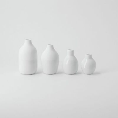 Räder Mini Flaschenvasen 4er Set, weiß Räder Mini Flaschenvasen 4er Set, weiß