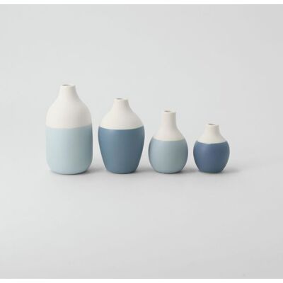 Räder Mini Flaschenvase 4er Set, blautöne Räder Mini Flaschenvase 4er Set, blautöne