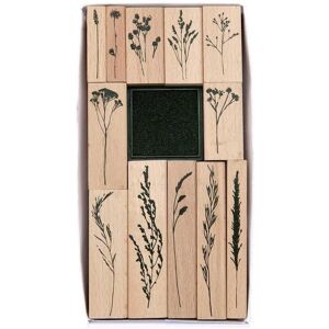 Rico Design 12 Holzstempel - Blumen & Gräser - Bastelwerkzeug Rico Design 12 Holzstempel - Blumen & Gräser - Bastelwerkzeug