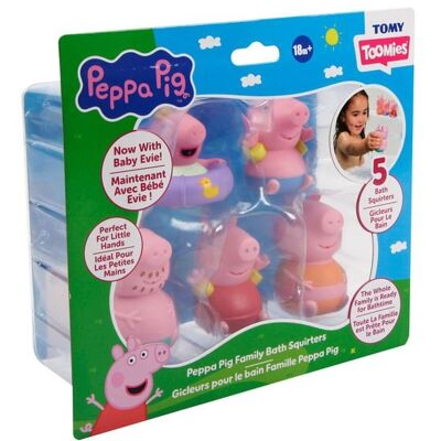 Tomy Uk Co. Ltd. Peppa & Familie Badespritzer 5er Set Tomy Uk Co. Ltd. Peppa & Familie Badespritzer 5er Set
