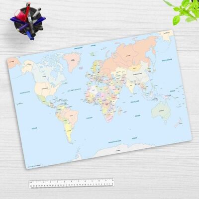 Cover-your-desk Schreibtischunterlage für Kinder Weltkarte Kinder, aus hochwertigem Vinyl , 60 x 40 cm Cover-your-desk Schreibtischunterlage für Kinder Weltkarte Kinder, aus hochwertigem Vinyl , 60 x 40 cm