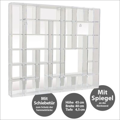 Schwäbische Albumfabrik Hochwertiger Acryl-Setzkasten mit verspiegelter Rückwand und vorderer Tür zum aufschieben, kann komplett geöffnet werden. Idealer Staubschutz. Für einfache Wandmontage, wird aufbegaut geliefert Schwäbische Albumfabrik Hochwertiger Acryl-Setzkasten mit verspiegelter Rückwand und vorderer Tür zum aufschieben, kann komplett geöffnet werden. Idealer Staubschutz. Für einfache Wandmontage, wird aufbegaut geliefert