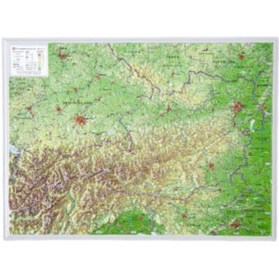 Georelief Österreich Reliefkarte - 1:1.6M - DIN A3 Kunststoffrelief Georelief Österreich Reliefkarte - 1:1.6M - DIN A3 Kunststoffrelief
