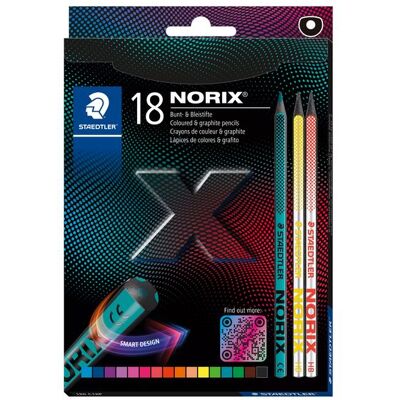 STAEDTLER NORIX Buntstift, 16er Etui + 2 Bleistiften STAEDTLER NORIX Buntstift, 16er Etui + 2 Bleistiften