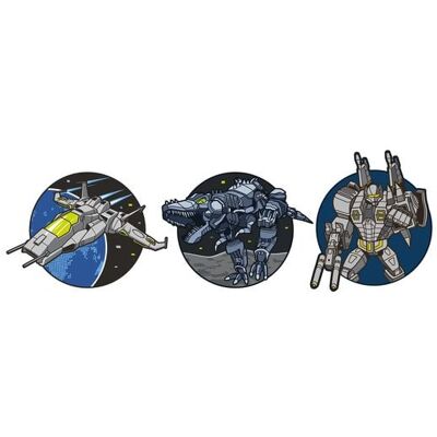 Schneiders Vienna SCHNEIDERS Schulranzen Patches 3er Set Space Robots Schneiders Vienna SCHNEIDERS Schulranzen Patches 3er Set Space Robots
