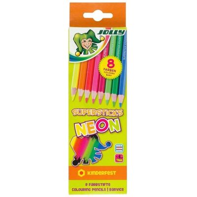 JOLLY Superstick Neon Pastellkreiden - Kindersicher, Langlebig, Hergestellt in Österreich JOLLY Superstick Neon Pastellkreiden - Kindersicher, Langlebig, Hergestellt in Österreich