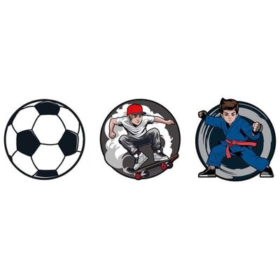 Schneiders Vienna SCHNEIDERS Schulranzen Patches 3er Set Sporty Kids Schneiders Vienna SCHNEIDERS Schulranzen Patches 3er Set Sporty Kids