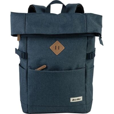 Heinrich Sieber BESTWAY® Rucksack Campus Sytle, Rolltop, marineblau, variabel von 19 bis 25 Litern Heinrich Sieber BESTWAY® Rucksack Campus Sytle, Rolltop, marineblau, variabel von 19 bis 25 Litern