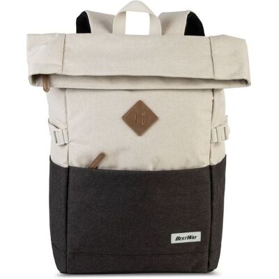 Heinrich Sieber BESTWAY® Rucksack Campus Sytle, Rolltop, natur/taupe, variabel von 19 bis 25 Litern Heinrich Sieber BESTWAY® Rucksack Campus Sytle, Rolltop, natur/taupe, variabel von 19 bis 25 Litern