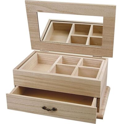 Creativ Company Schmuckkästchen aus Holz, Größe 27x17x12 cm, 1 Stk Creativ Company Schmuckkästchen aus Holz, Größe 27x17x12 cm, 1 Stk