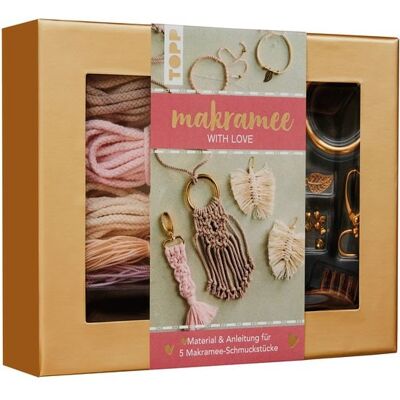 Frechverlag GmbH Makramee-Schmuckset „With Love“ (Rosé/Natur) Frechverlag GmbH Makramee-Schmuckset „With Love“ (Rosé/Natur)