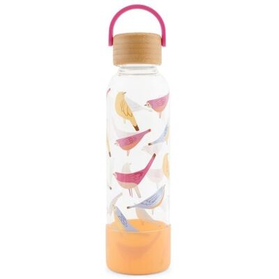 Thalia "Trinkflasche aus Glas mit Silikoncover, ""Yellow Canary""" Thalia "Trinkflasche aus Glas mit Silikoncover, ""Yellow Canary"""