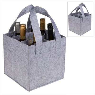 Schwäbische Albumfabrik Filztasche für 6 Flaschen, 24 x 24 x 24 cm Schwäbische Albumfabrik Filztasche für 6 Flaschen, 24 x 24 x 24 cm