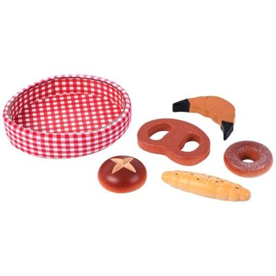 Kaufladensortiment TANNER - Baumwollkorb mit Holzbackwaren Kaufladensortiment TANNER - Baumwollkorb mit Holzbackwaren