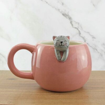 Mags Salmon Katze Tasse - Keramiktasse Mags Salmon Katze Tasse - Keramiktasse